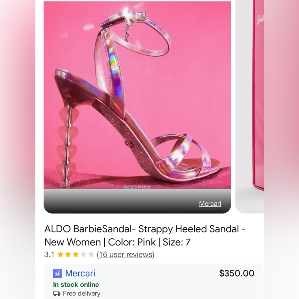 Also Barbie Xl Barbie Sandal size 6.5 New in Box